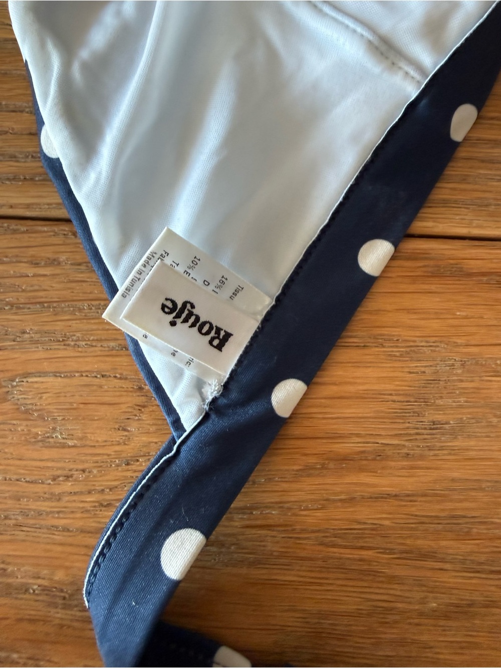 Rouje Navy and White Polka Dot Triangle Bikini - Picture 5 of 8